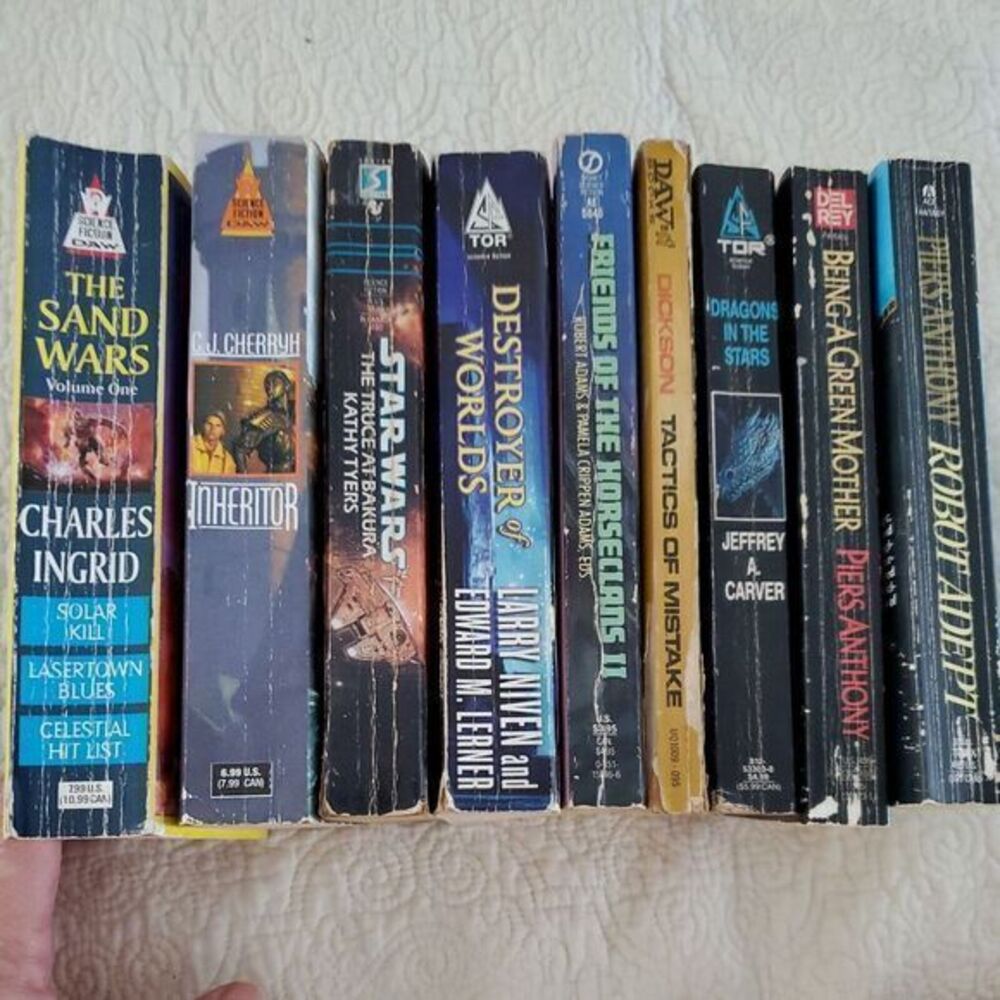 Science Fiction Lot of 9 Fantasy PB Vintage Books Cherryh, Anthony, Adept, Niven - Picture 7 of 8